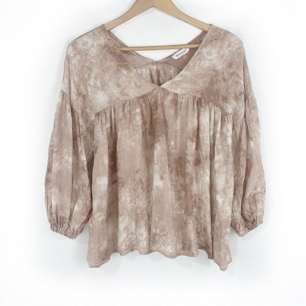 BUCKETLIST Boho Earthy Brown Cotton Top